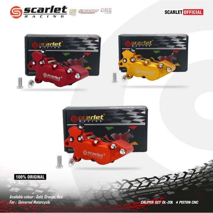Scarlet Racing - Caliper Kaliper Cakram Motor DL20L 4 Piston CNC