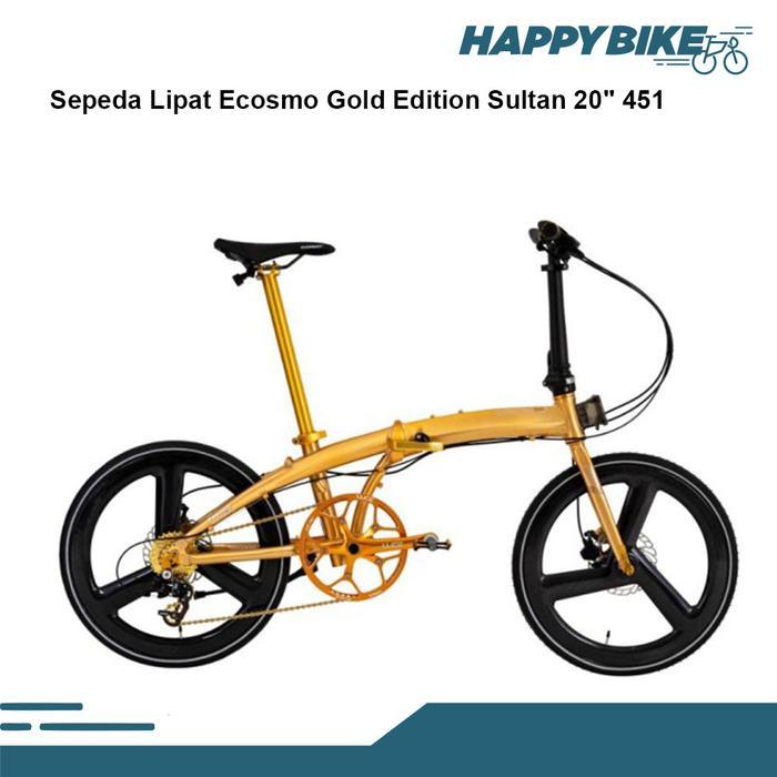 Promo Element Sepeda Lipat Ecosmo Gold Edition 11 Speed 20" Alloy