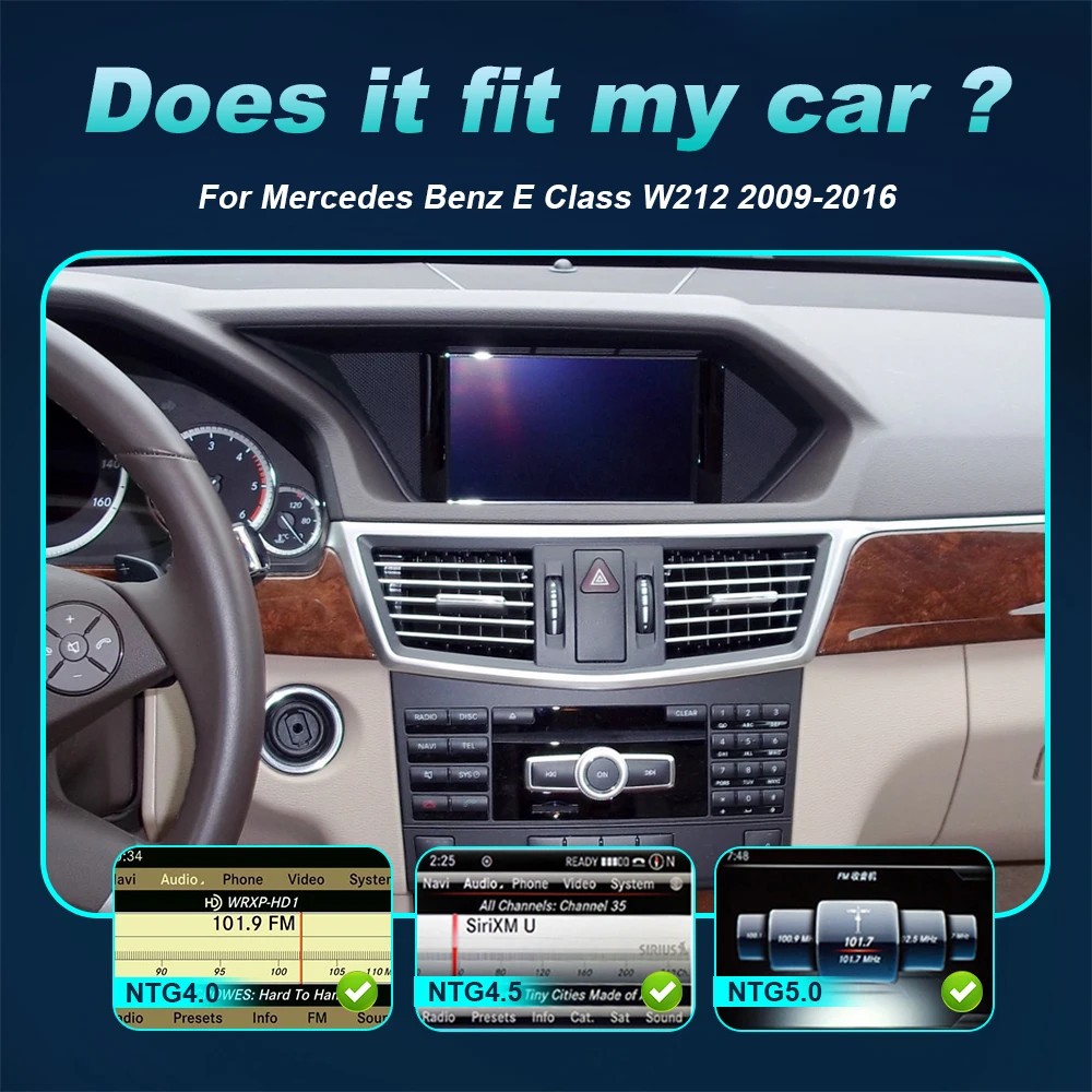Android 14 Wireless CarPlay Touch Screen For Mercedes Benz E Class W212 C207 2009-2016 Android Auto