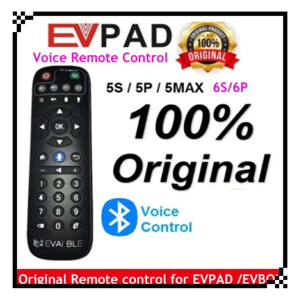 ?Genuine?2025 Remote Contro for EVDTV EVPAD 5S / 5P / 5MAX/6S/6P/10S/10P/11s/11p anr Voice control
