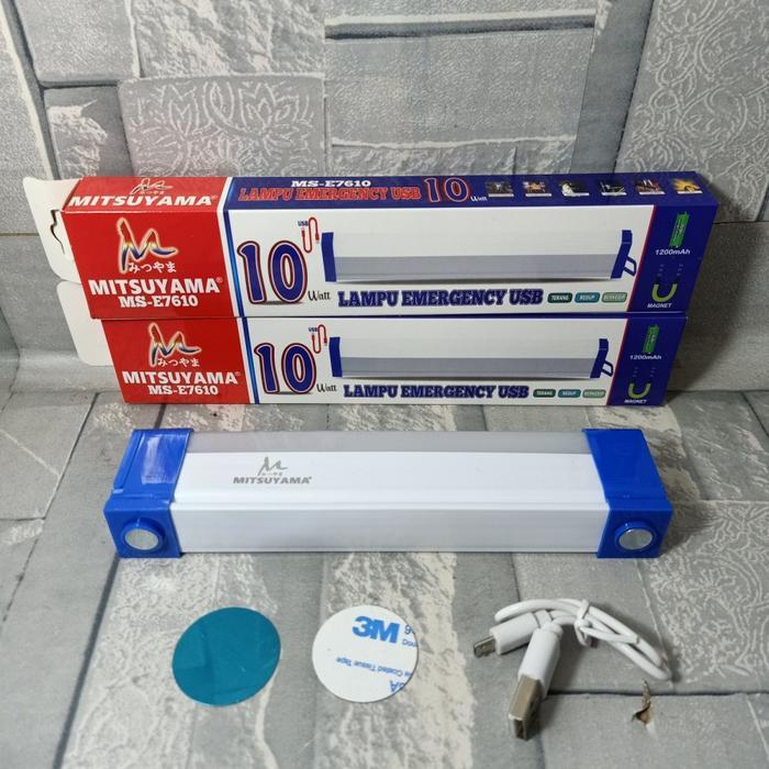 Terlaris LAMPU EMERGENCY CHARGER USB MAGNET MITSUYAMA MS-E7610 10WATT LED PUTIH SALE
