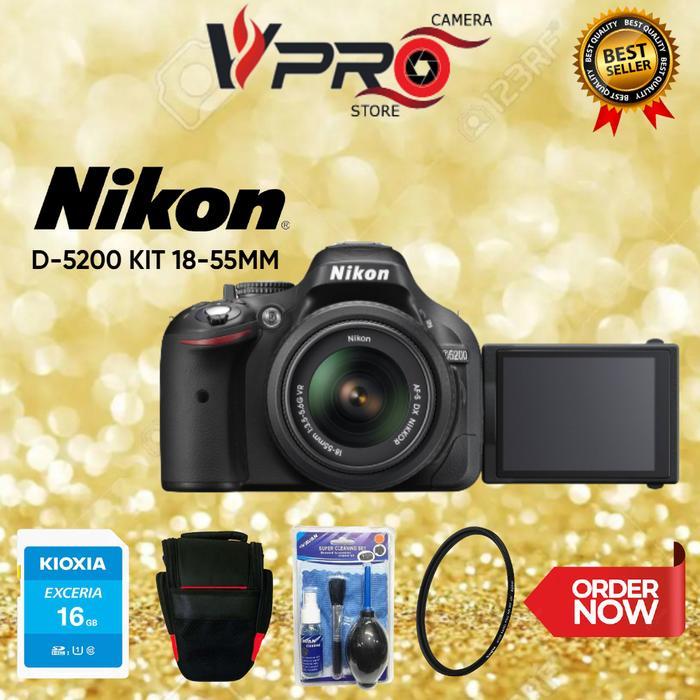 NIKON D-5200 KIT 18-55MM / kamera Nikon d5200 - standar