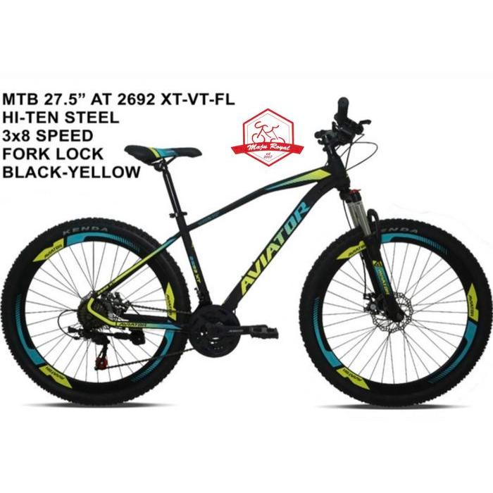 Sepeda Mtb Aviator 2692 Xt Vt Fl 27,5 Inch 8 Speed