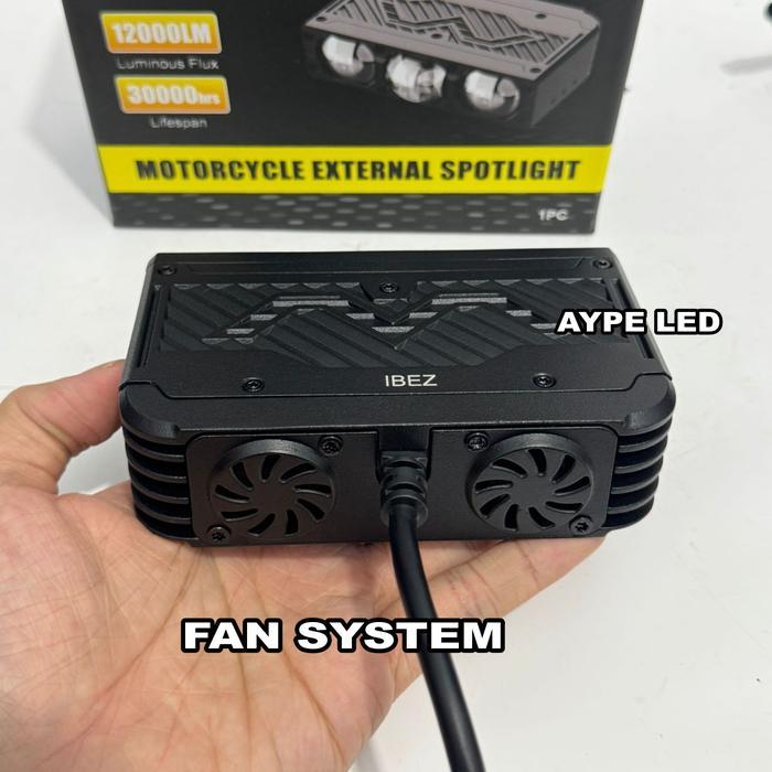 Lampu Tembak Biled Triple Lens Ibez I4 Bluelens Waterproof Cut Off Flat Bi-Led Motor Mobil Universal