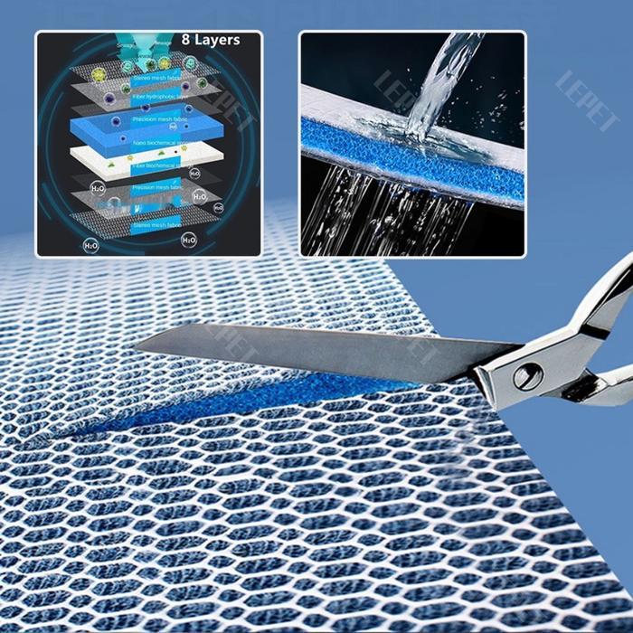 LEPET 9Layers Filter Aquarium A21 Spons Tangki Ikan Ada Lem Busa Biokimia