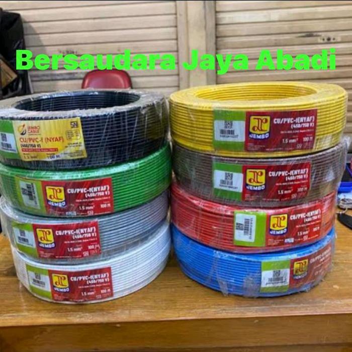 Kabel Nyaf 1.5Mm 1X1.5Mm Jembo 100M / Nyaf 1,5Mm 1X1,5Mm 100 Meter Jembo