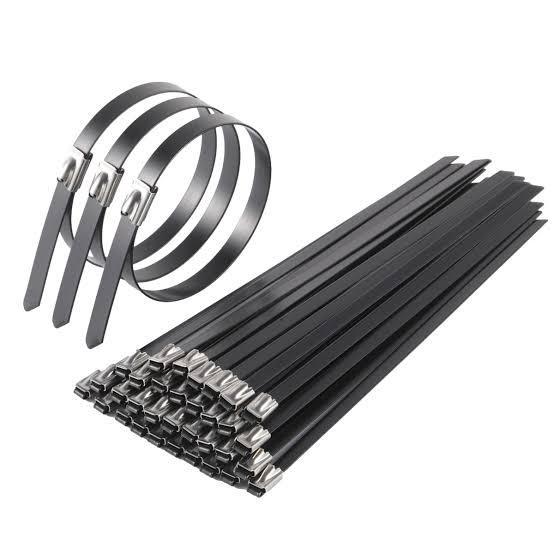 Cable ties stainless PVC Coated 7.9 x 300 mm Vee Lock