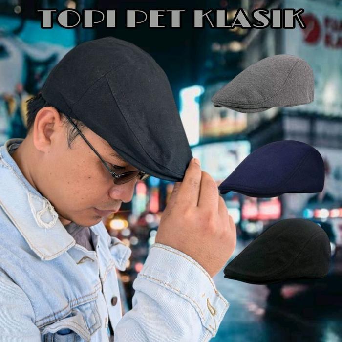 TOPI PET KLASIK MODERN TOPI SUTRADA TOPI PELUKIS TOPI SENIMAN