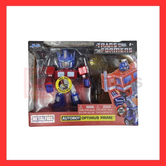 Ready Jada Toys Transformers G1 Optimus Prime Light Up 4 inch Die-cast Metal Collectible Figure