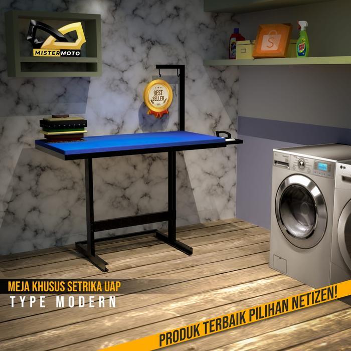 NEI MEJA SETRIKA UAP GOSOKAN LAUNDRY LENGKAP TATAKAN DAN GANTUNGAN SELANG