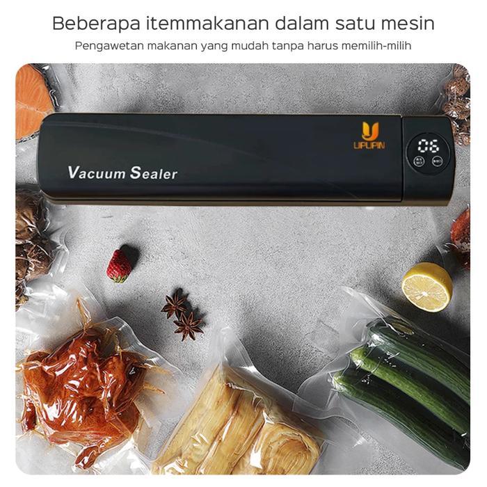 Upupin Vacuum Sealer Otomatis Mesin Vakum Makanan & Alat Pres Plastik Food Packing