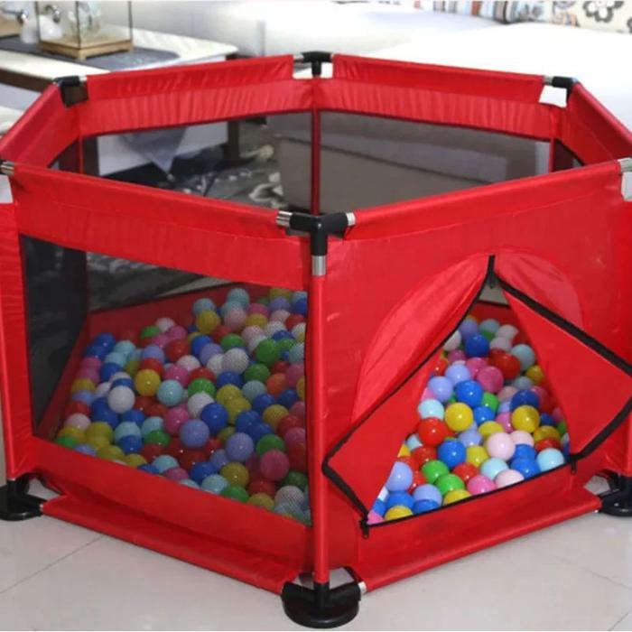 Kolam Mandi Bola Keranjang Pagar Mandi Bola Anak Basket Segi Enam