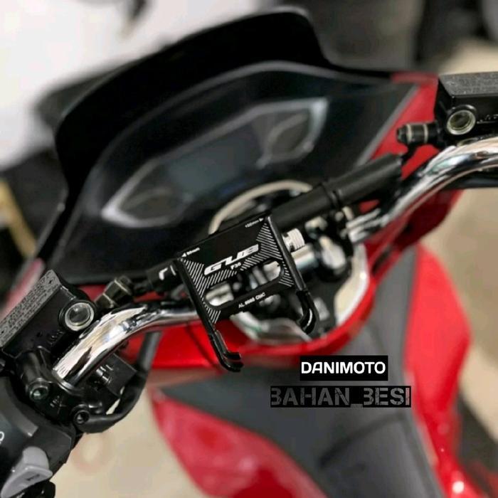 Best Seller Paket Holder Hp Besi Plus Breket Motor Stang Bulat Adv Pcx Beat Street Vixion Cb150R Dll