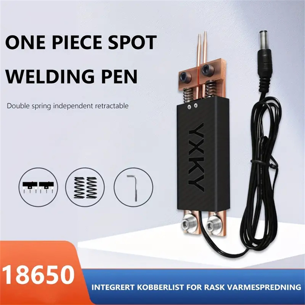 Pena Tukang Las Titik DIY Mesin Pena Las Titik Baterai 18650 Genggam Alat Setrika Listrik Pemicu Oto