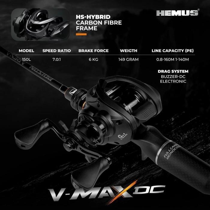 TERLARIS Reel Pancing BC Hemus V-MAX DC gratis ongkir