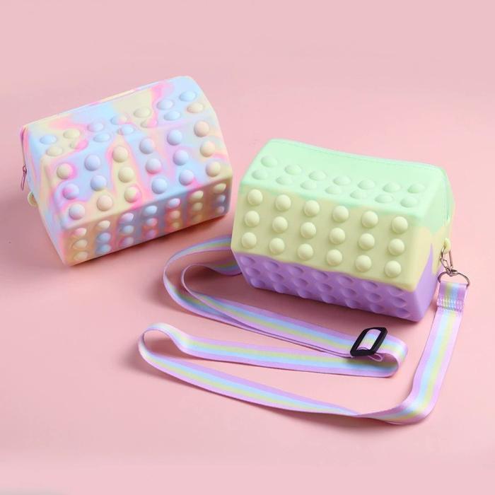 Tas Selempang Fashion Anak Pop It Rubber Jelly Tas Pop It Import 0140