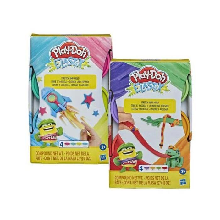 Playdoh Elastix Stretch And Mold Compound Plane Frog Mainan Slime Anak