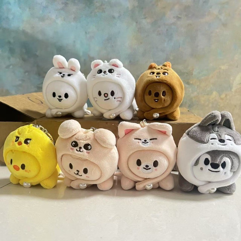 Stray Kids Dominate Celebrate SKZOO Keyring Lying Ver. Kpop Bangchan Wolfchan Cute Plush Keychain