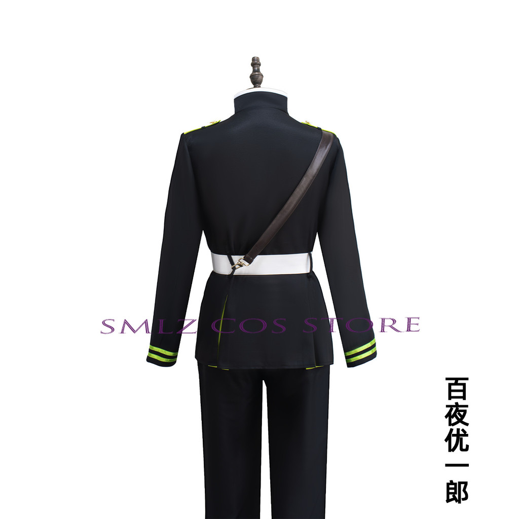 Yuichiro Hyakuya Cosplay Anime Seraph Of The End Costume Owari No Seraph Black Cloak Military