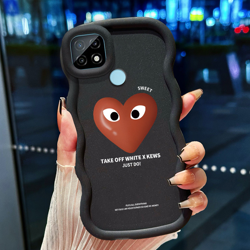 Casing Untuk Realme C21 Case Casing Cinta dalam bahasa Inggris pola HP Cesing lunak Silikon Softcase