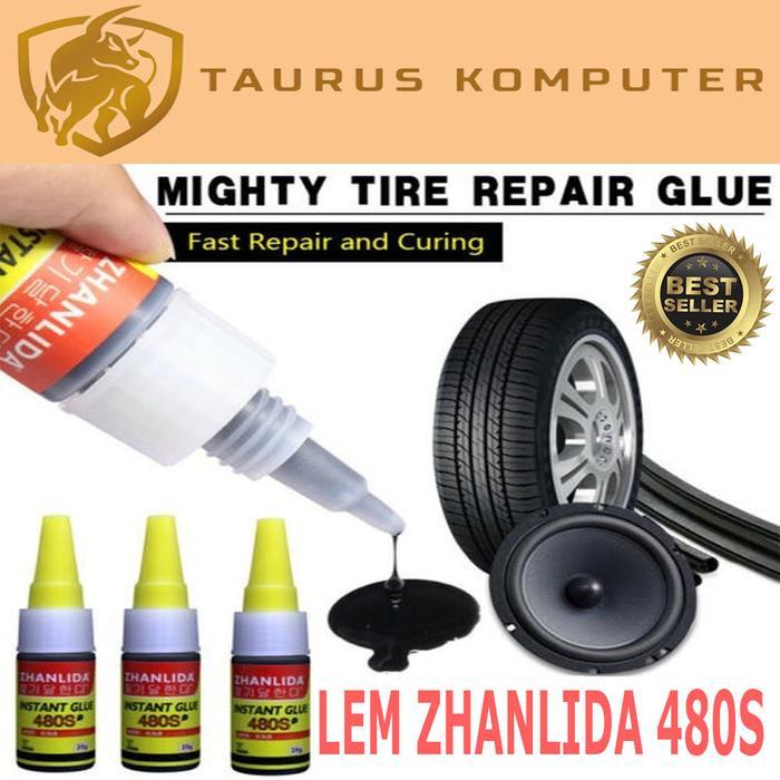 Lem Zhanlida 480S Instant Instan Kering Lem Tambal Ban Mobil Sepeda Motor Tubeless Tire Glue