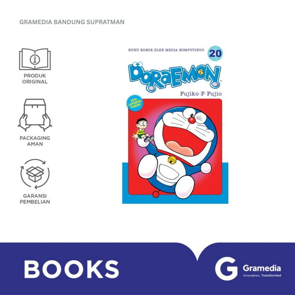 Gramedia Bandung Supratman | Buku Komik Manga DORAEMON 20 (2026) | Buku Komik Manga Original Gramedi