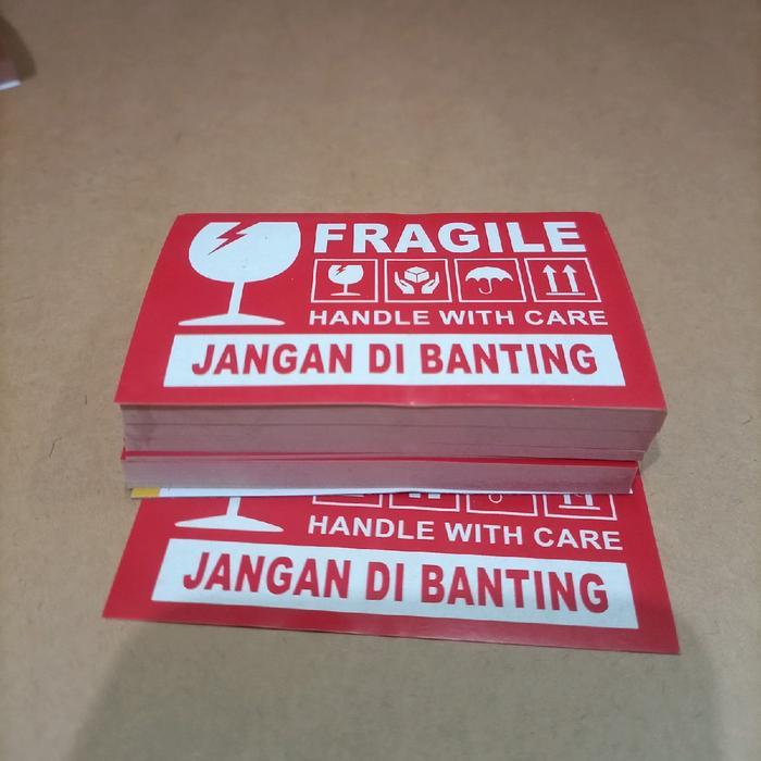 "New" Sticker FRAGILE/fragile/stiker jangan di banting /fragile stikcer/ stiker fragil (100pcs)