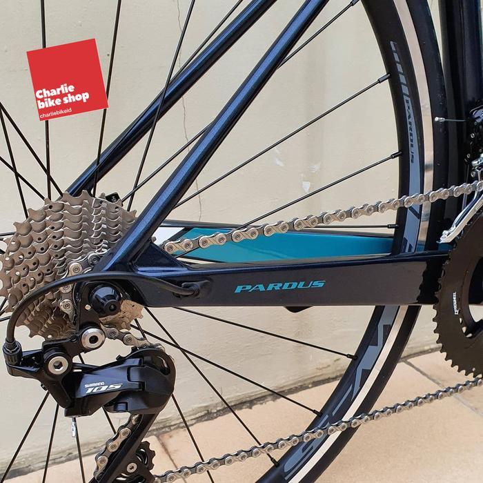 Fullbike Pardus Robin - Black/ Green Carbon Frame - Rim Brake