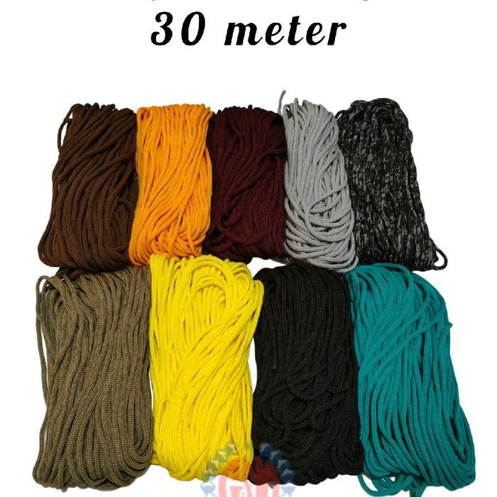 Tali Pengaman Kuat dan Tahan Lama PE 100gr Panjang 30 Meter Tali Kur Tebal 4mm Bahan Polyester Tahan
