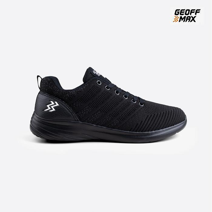 Geoff Max - At-693 All Black Sepatu Olahraga Hitam Pria Wanita Sport Shoes Sneakers Casual Kerja