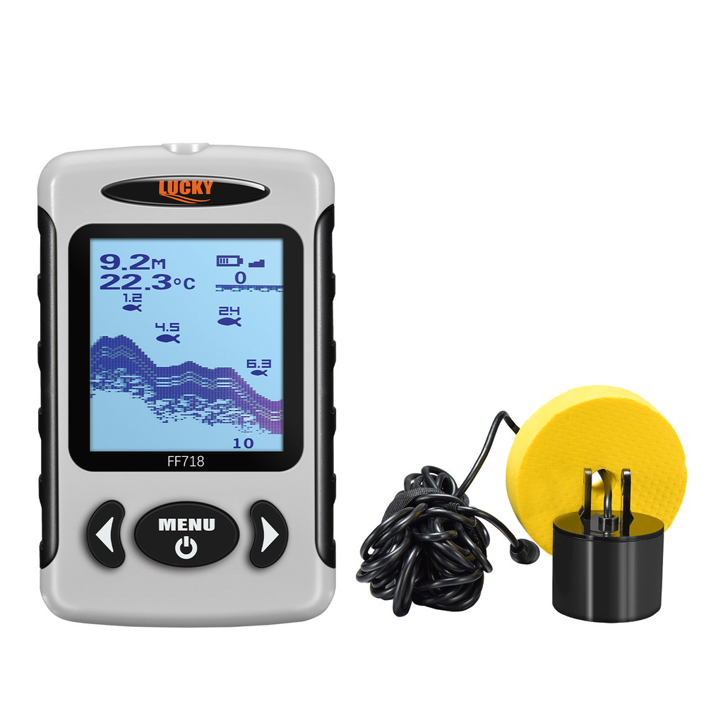 Lucky FF718& FF718D Portable Fish Finder 100M/328FT Sonar Depth Sounder Alarm Ocean River Lake