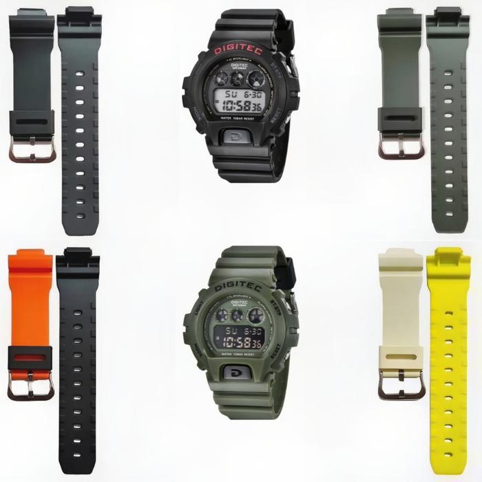 Tali Jam Tangan Digitec 5098 Strap Rubber Digitec Dg 5098 Original Stainless Watch