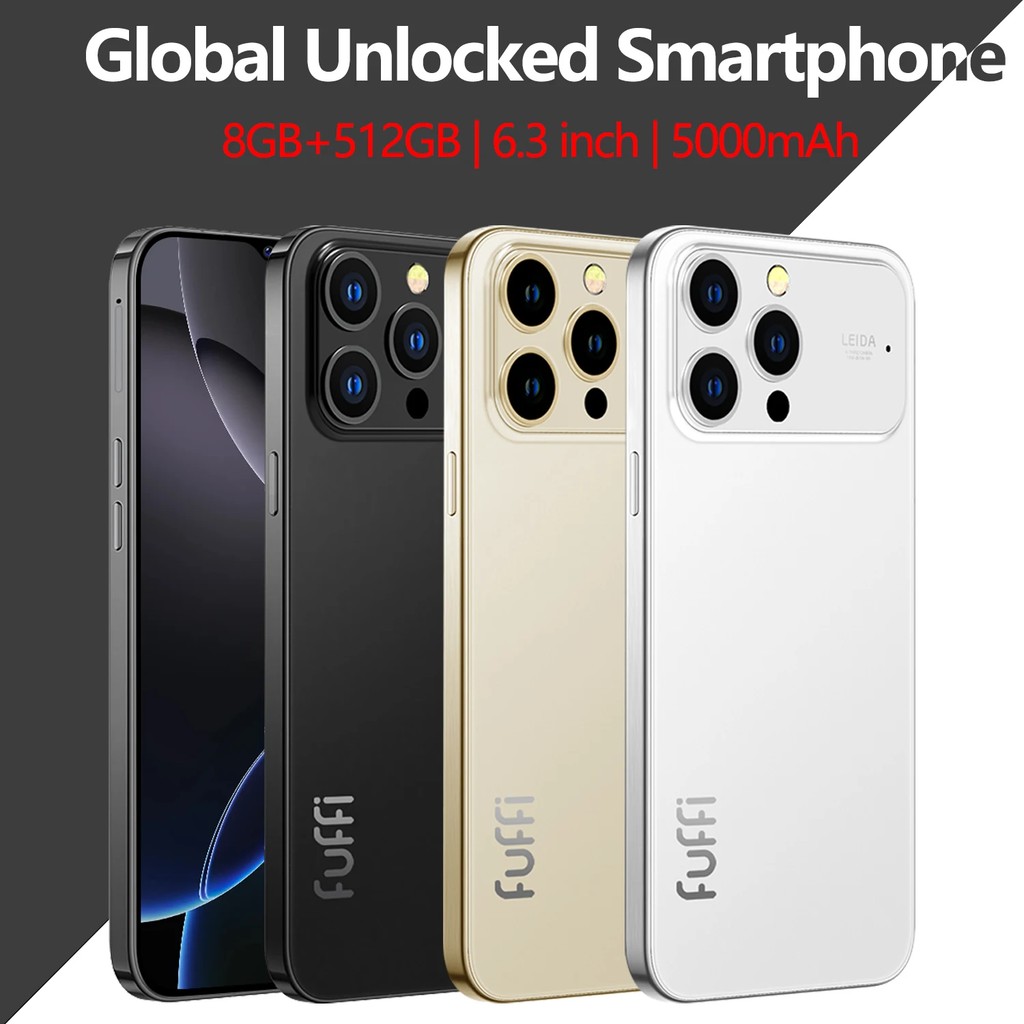 Global Version 17Pro Max Smartphone Android 12 6.56 inch Screen,8+512GB 8+16MP Mobile Phone 5000mAh