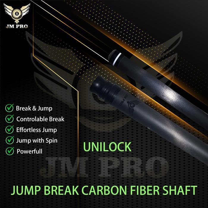ASLI JM PRO Shaft Jump Break Carbon Billiard Unilock Shaft Carbon Jump Break READY STOCK