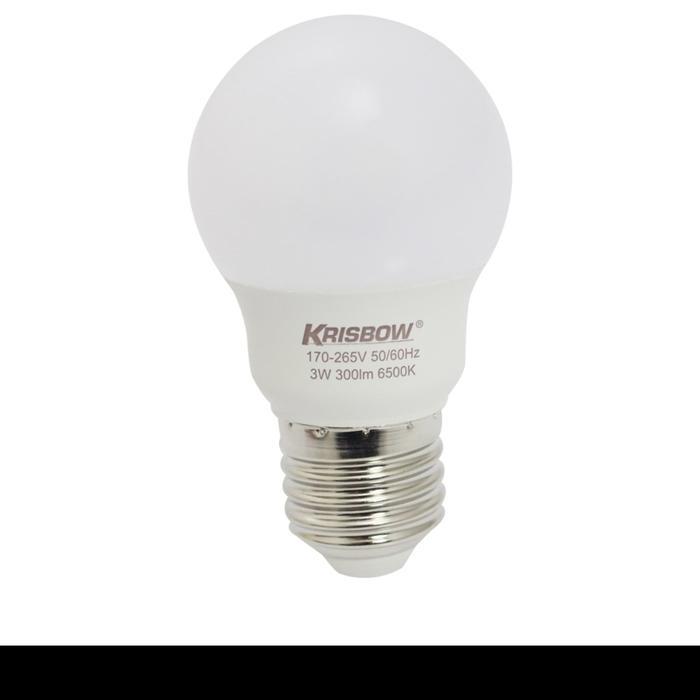 bohlam lampu krisbow 3 watt cahaya putih cool day light