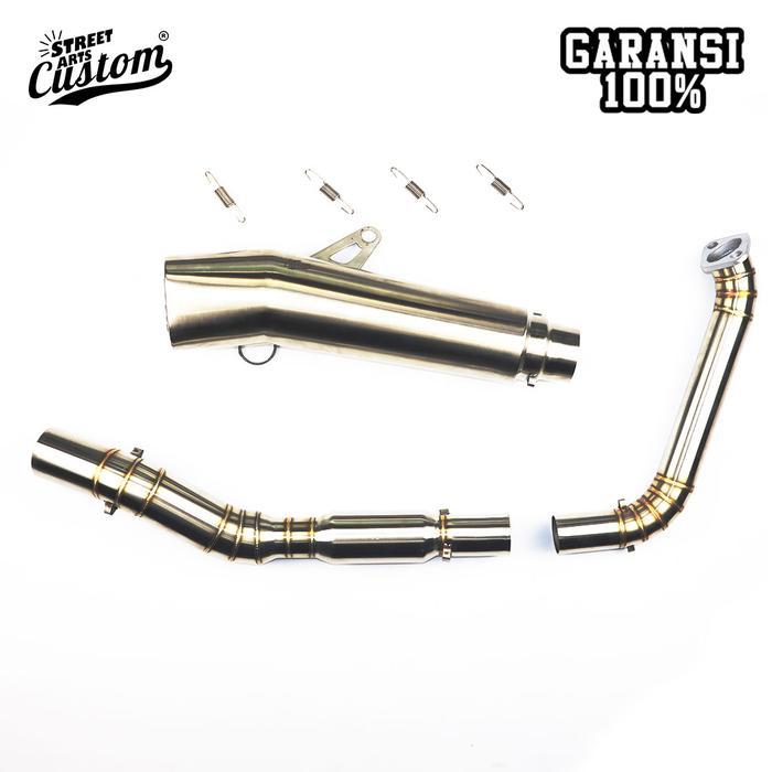 Knalpot Yamaha XSR 155 Phyton Full System Exhaust Stainless Plug N Play with DB Limiter