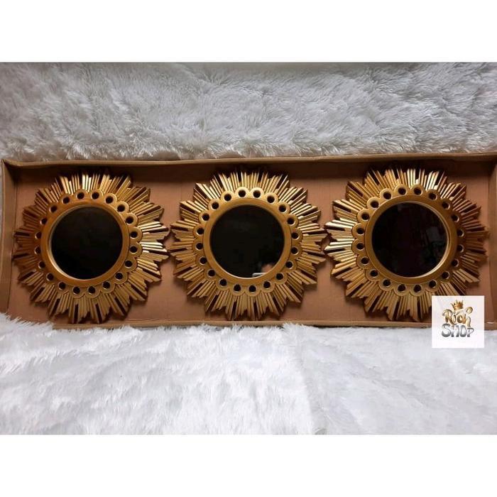 Walldecor cermin set hiasan dinding Plastik