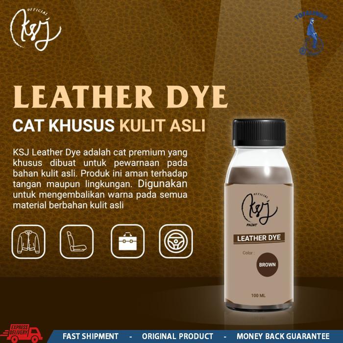 KSJ Leather Dye Paint Cat Kulit Asli utk Jaket Tas Sepatu Sofa Jok