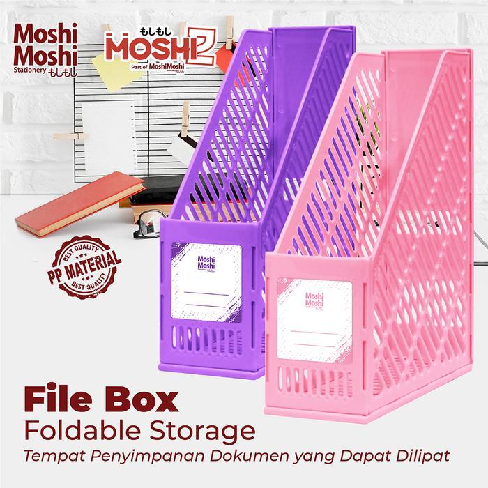 File Box Moshi Foldable Storage Tempat Penyimpan Lipat Dokumen Kantor