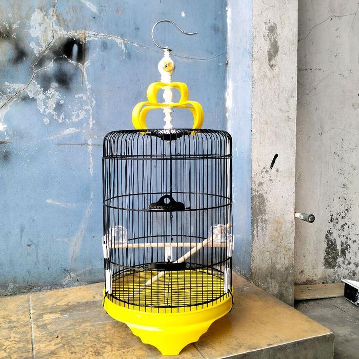 SANGKAR KANDANG BURUNG BESI BULAT JUMBO BESAR DIAMETER 38CM COCOK UNTUK BURUNG ANIS, CUCAK