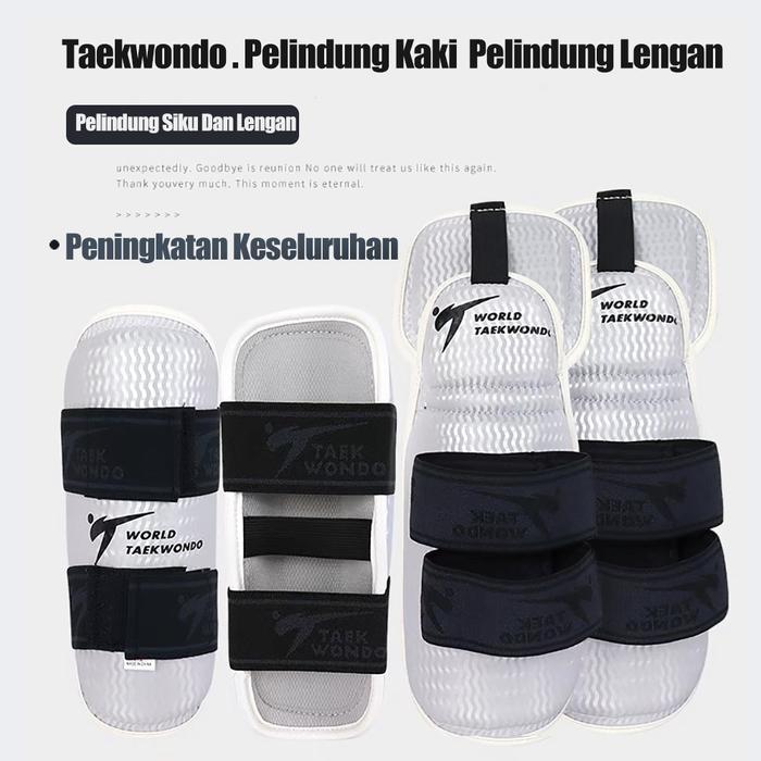 Satu Set Pelindung Kaki Tangan Taekwondo / Deker Taekwondo / Arm Hin Guard Taekwondo / Alat