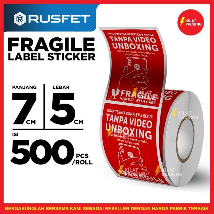 Label Sticker Fragile Unboxing Stiker Unboxing Fragile 500pcs Per Roll