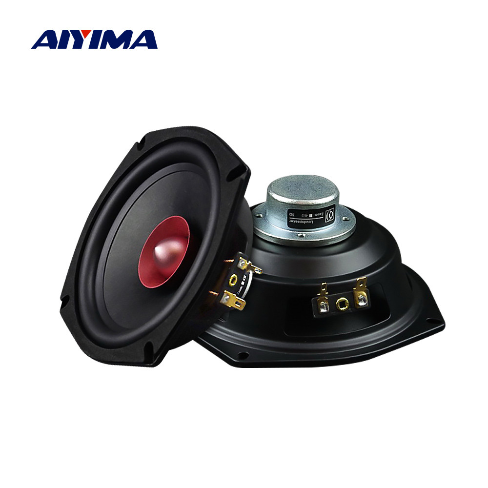 Aiyima 2Pcs 5.25 Inch Hifi Full Range Speaker Units 4 8 Ohm 40W Ndfeb Magnet Loudspaeker Home