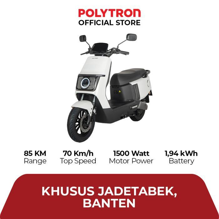 POLYTRON Fox 200 Electric Sepeda Motor Listrik - OTR Jadetabek Banten - Milky White