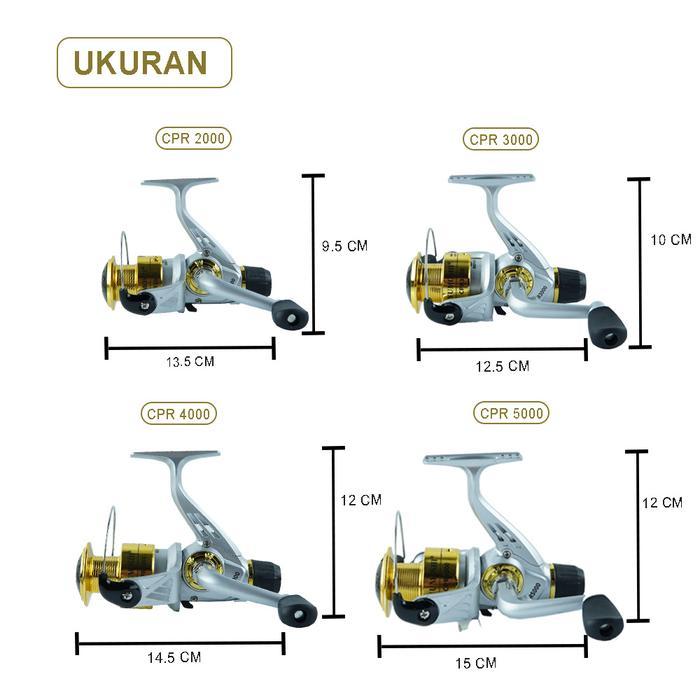 Reel Spinning Tarikan Ringan Putaran Halus Siap Strike Nyaman Dipakai - Cpr (2000-5000) Promo