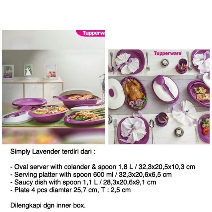 Tupperware Promo Wadah Saji Modern bisa di Microwave Simply Lavender