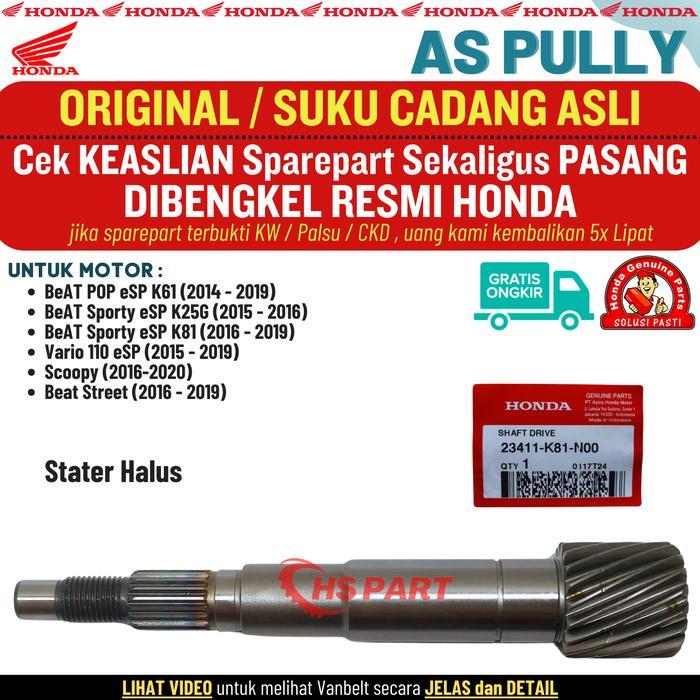 AS Pully Pulley Beat Fi Esp Street POP Scoopy Vario 110 Fi Esp Stater Halus Original Honda 100%