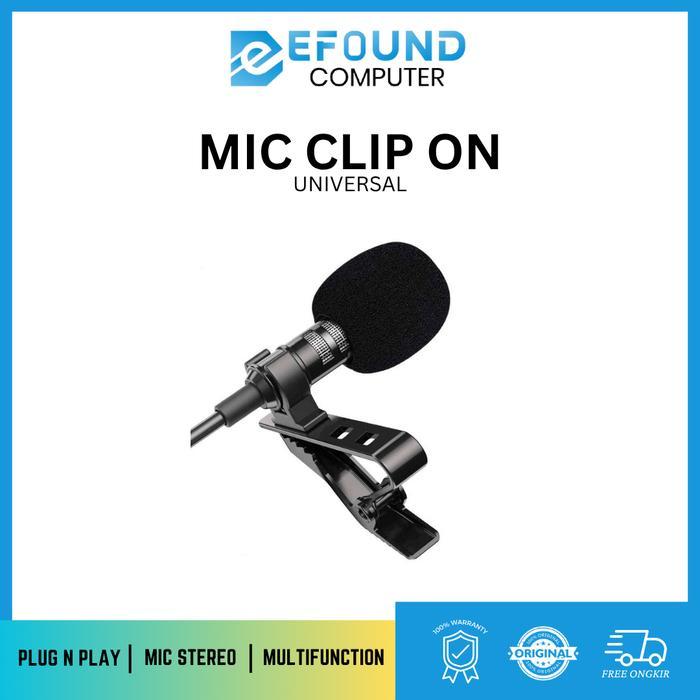 HOT SALE Microphone Clip On Universal Mic Eksternal Suara Jernih untuk HP, Laptop, Kamera DSLR