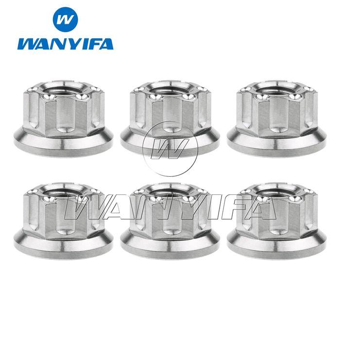 Populer Wanyifa Titanium Ti Nut M6/M8/M10/M12/M14/M16 Torx Flange Hexagon Motorcycle Rear Axle Nuts