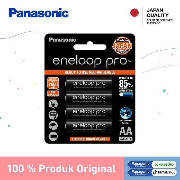 Panasonic Eneloop Pro Baterai Rechargeable Aa 4Pc Battery Eneloop Pro Aa 2550Mah